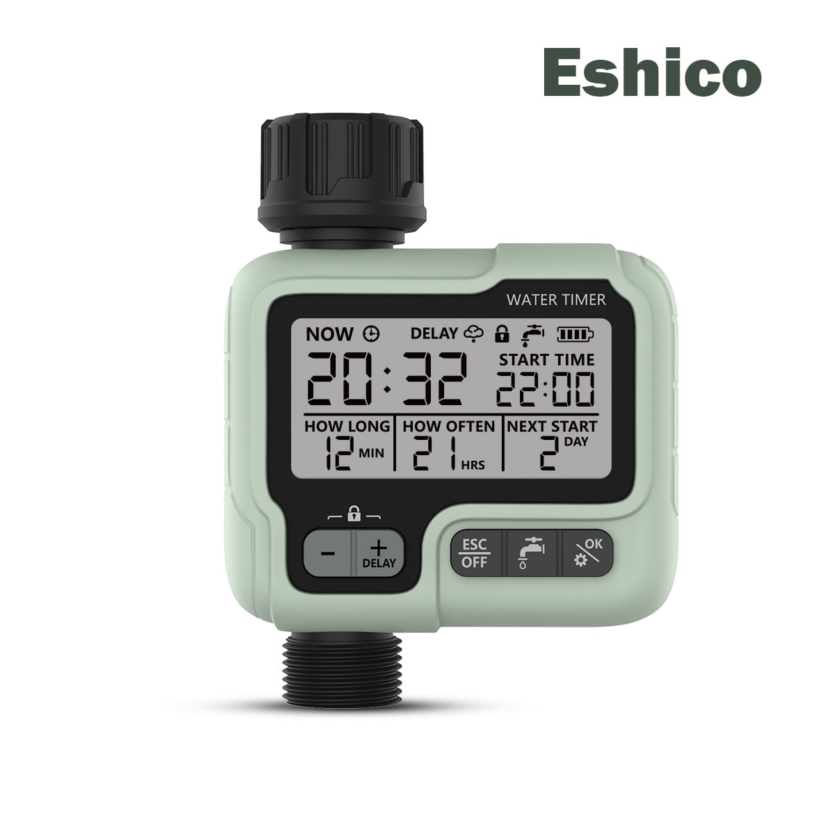 Eshico HCT-322 Automatic Water Timer Garden Digital Irrigation Machine Intelligent Sprinkler Outdoor Use to Save Water &amp;Time