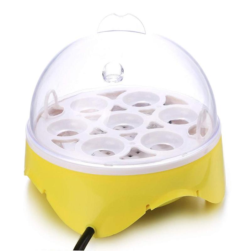 Mini 7 Egg Incubator Poultry Incubator Brooder Digital Temperature Farm Hatchery Egg Incubator Chicken Duck Bird Pigeon Hatcher