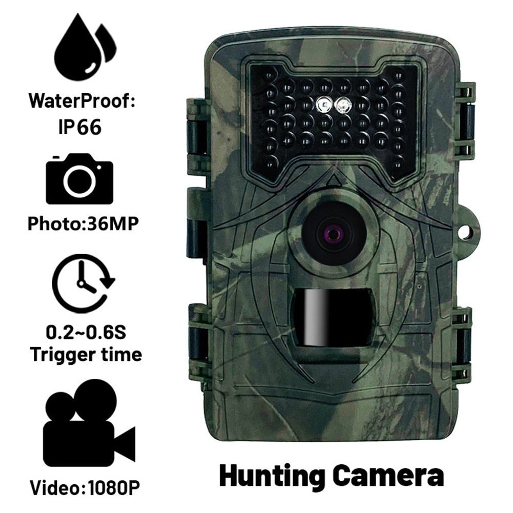 128GB Hunting Trail Camera Wildlife Camera With Night Vision Motion Activated Outdoor Trail Camera Trigger Wildlife Scouting