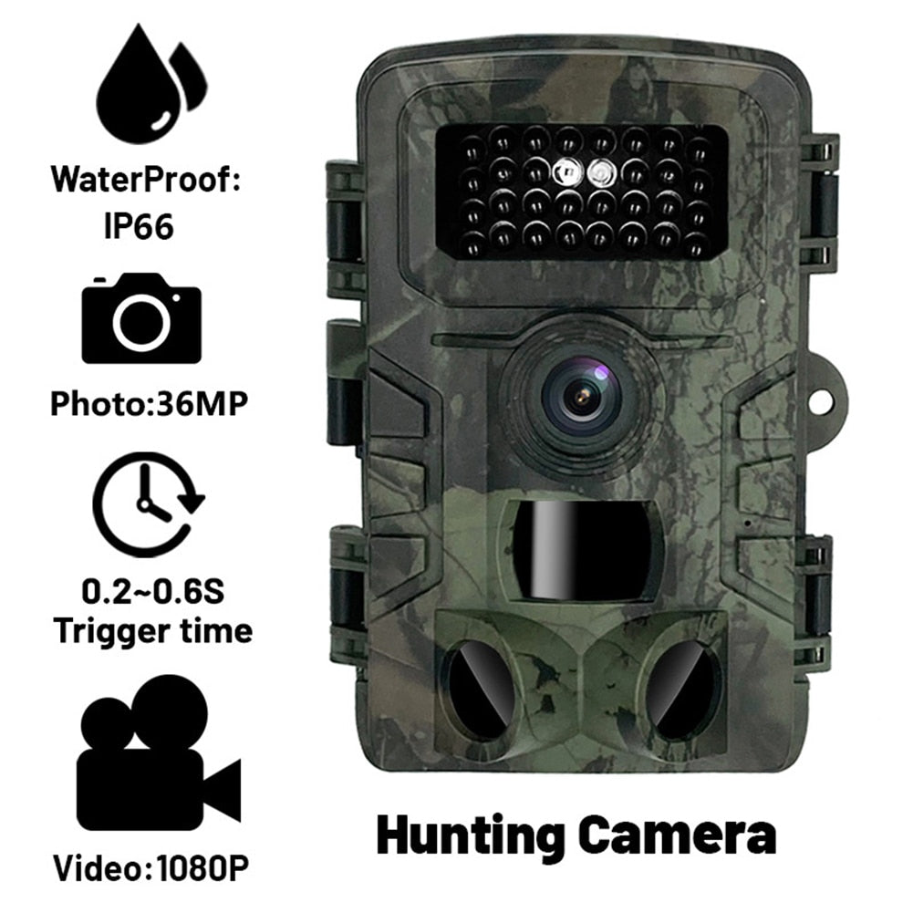 128GB Hunting Trail Camera Wildlife Camera With Night Vision Motion Activated Outdoor Trail Camera Trigger Wildlife Scouting