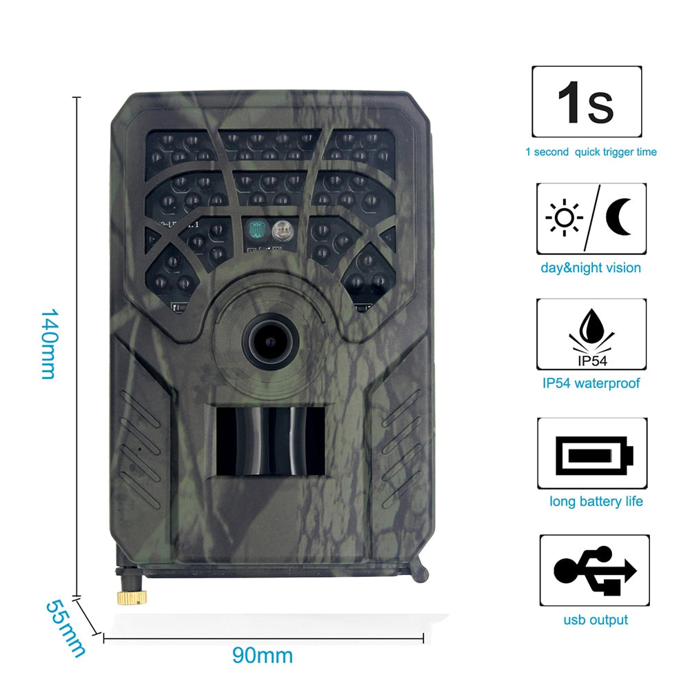 128GB Hunting Trail Camera Wildlife Camera With Night Vision Motion Activated Outdoor Trail Camera Trigger Wildlife Scouting