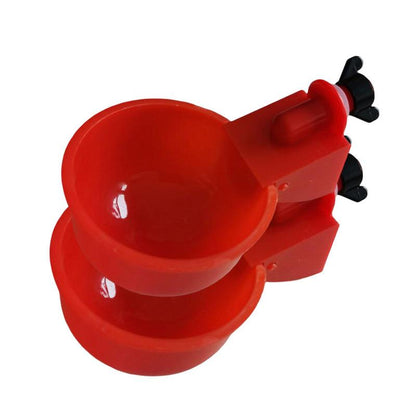 Automatic Chicken Watering Cups Plastic Poultry Waterer Cups Hanging Backyards Poultry Coop Feeder Water Drinking Cups